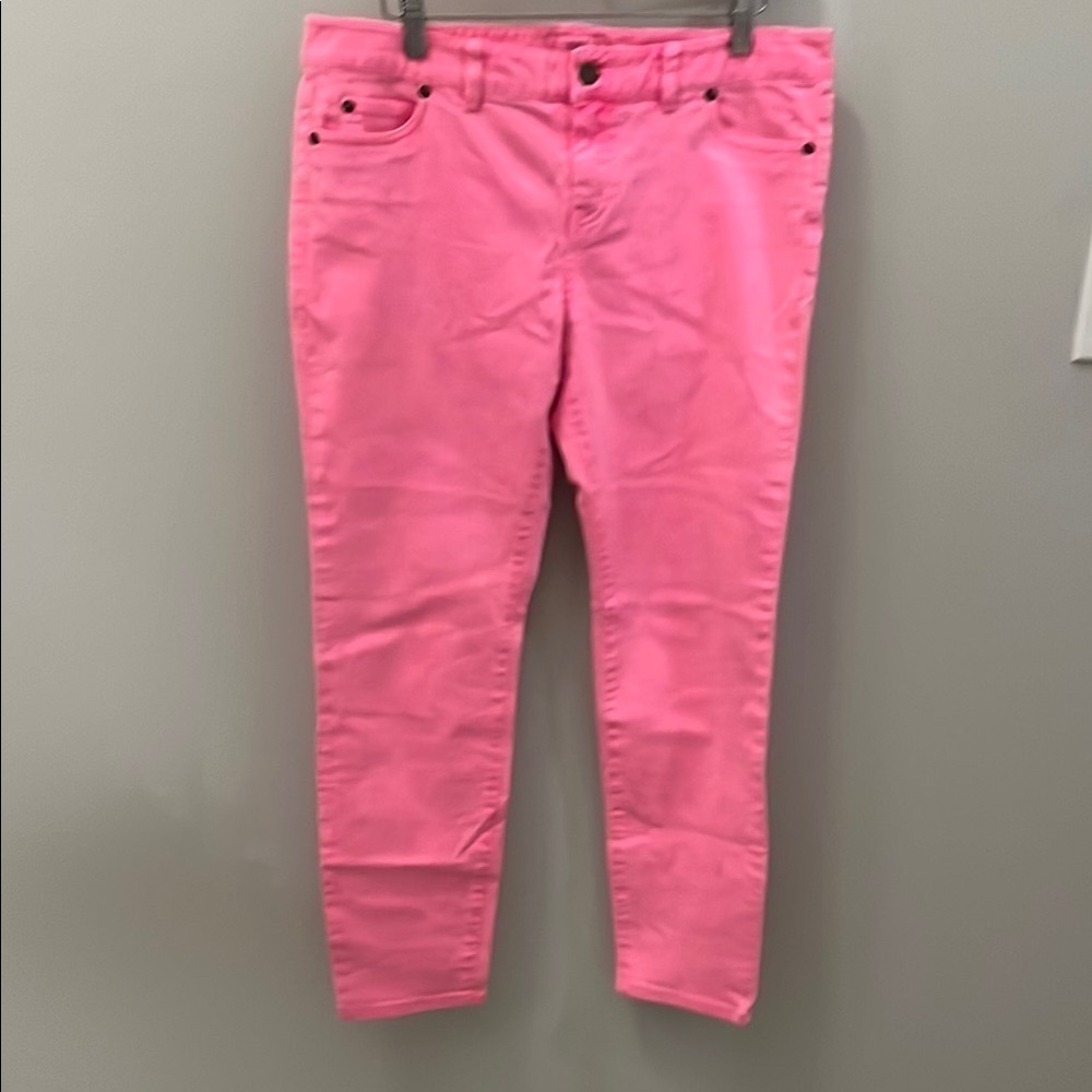 Vineyard Vines Pink Jeans 5 Pocket Size 10